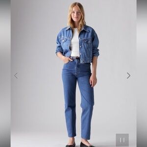 Levi's Ribcage Straight Ankle Blue Jeans